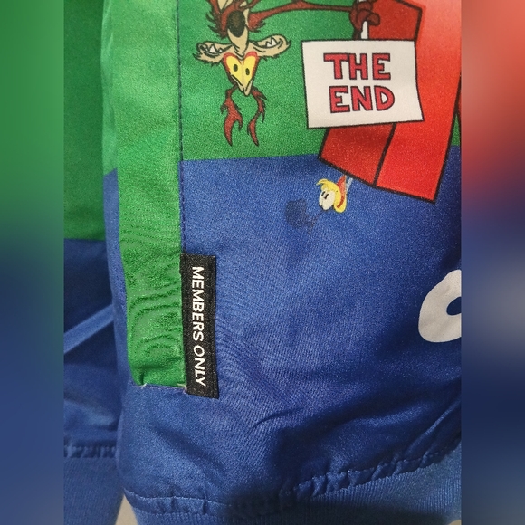 Looney Tunes × Members Only color Block Windbreaker Men's Size: L (NEW) - Picture 4 of 11